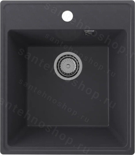 Кухонная мойка Ulgran Quartz forte Forte 425-08 43x49 из кварцевого композита, черный