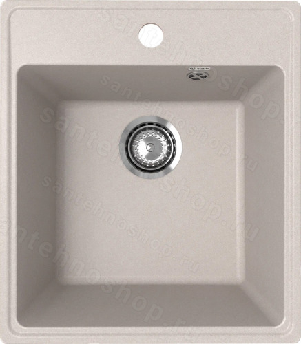 Кухонная мойка Ulgran Quartz forte Forte 425-10 43x49 из кварцевого композита, бежевый