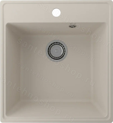 Кухонная мойка Ulgran Quartz forte Forte 460-02 46x50 из кварцевого композита, бежевый