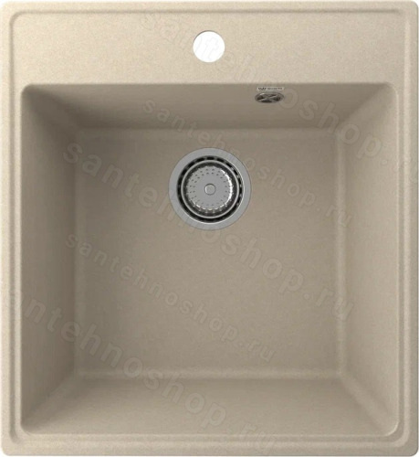 Кухонная мойка Ulgran Quartz forte Forte 460-03 46x50 из кварцевого композита, бежевый