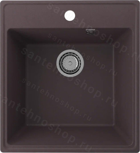 Кухонная мойка Ulgran Quartz forte Forte 460-06 46x50 из кварцевого композита, коричневый