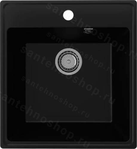 Кухонная мойка Ulgran Quartz forte Forte 460-07 46x50 из кварцевого композита, черный