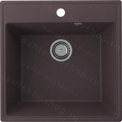 Кухонная мойка Ulgran Quartz forte Forte 505-06 51x51 из кварцевого композита, коричневый