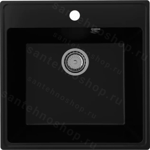 Кухонная мойка Ulgran Quartz forte Forte 505-07 51x51 из кварцевого композита, черный