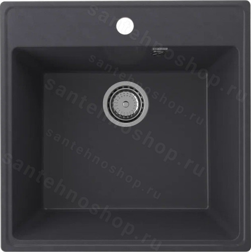 Кухонная мойка Ulgran Quartz forte Forte 505-08 51x51 из кварцевого композита, черный