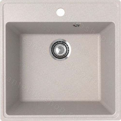 Кухонная мойка Ulgran Quartz forte Forte 505-10 51x51 из кварцевого композита, бежевый