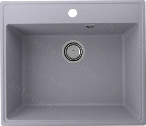 Кухонная мойка Ulgran Quartz forte Forte 580-05 58x50 из кварцевого композита, серый