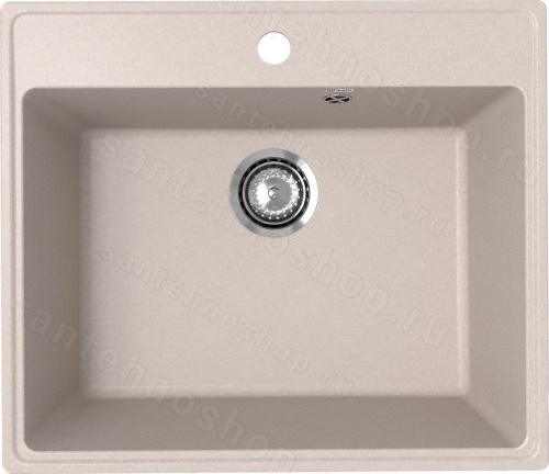 Кухонная мойка Ulgran Quartz forte Forte 580-10 58x50 из кварцевого композита, бежевый