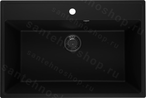 Кухонная мойка Ulgran Quartz forte Forte 760-07 76x51 из кварцевого композита, черный