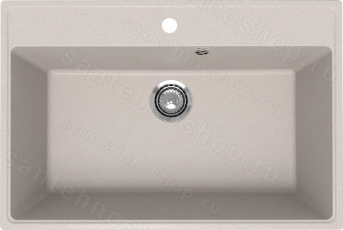 Кухонная мойка Ulgran Quartz forte Forte 760-10 76x51 из кварцевого композита, бежевый