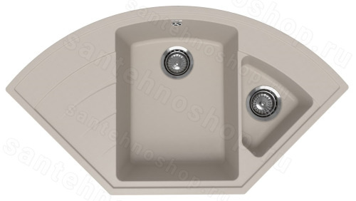 Кухонная мойка Ulgran Marta 1000 Marta 1000-02 100x55 из кварцевого композита, бежевый
