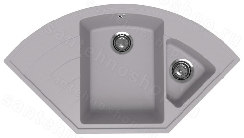 Кухонная мойка Ulgran Marta 1000 Marta 1000-04 100x55 из кварцевого композита, белый
