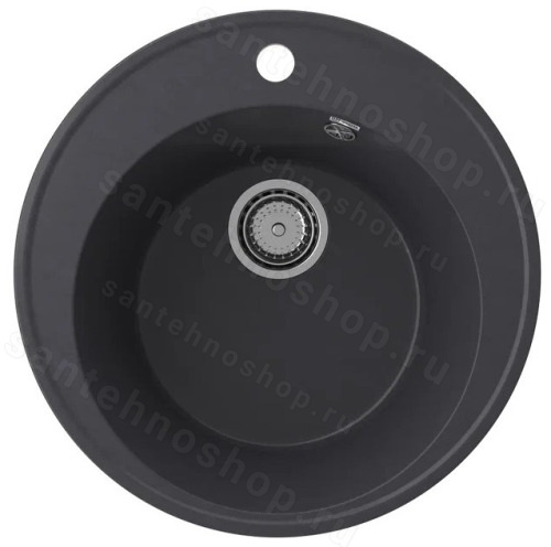 Кухонная мойка Ulgran Quartz nora Nora 485-08 49x49 из кварцевого композита, черный