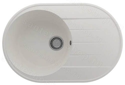 Кухонная мойка Ulgran Quartz nora Nora 750-01 75x50 из кварцевого композита, белый