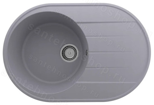 Кухонная мойка Ulgran Quartz nora Nora 750-05 75x50 из кварцевого композита, серый