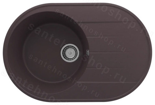 Кухонная мойка Ulgran Quartz nora Nora 750-06 75x50 из кварцевого композита, коричневый