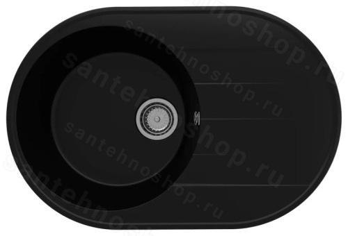 Кухонная мойка Ulgran Quartz nora Nora 750-07 75x50 из кварцевого композита, черный