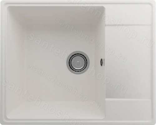 Кухонная мойка Ulgran Quartz prima Prima 605-01 61x49 из кварцевого композита, белый