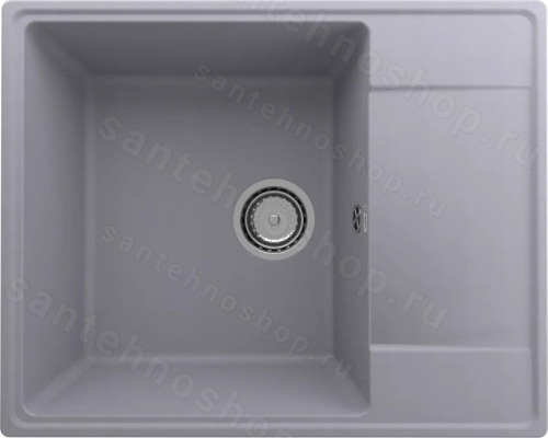 Кухонная мойка Ulgran Quartz prima Prima 605-05 61x49 из кварцевого композита, серый