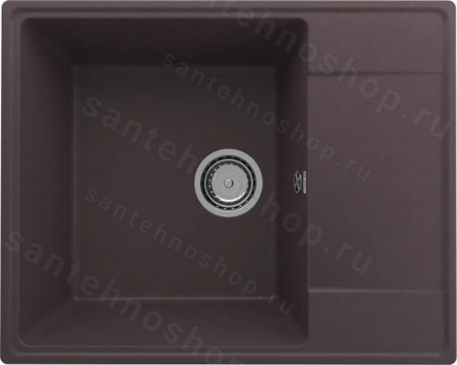 Кухонная мойка Ulgran Quartz prima Prima 605-06 61x49 из кварцевого композита, коричневый