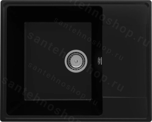 Кухонная мойка Ulgran Quartz prima Prima 605-07 61x49 из кварцевого композита, черный