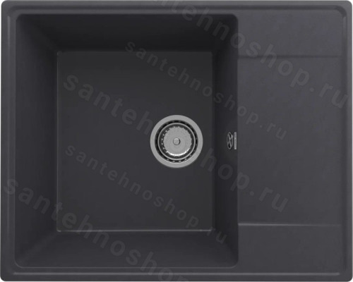 Кухонная мойка Ulgran Quartz prima Prima 605-08 61x49 из кварцевого композита, черный