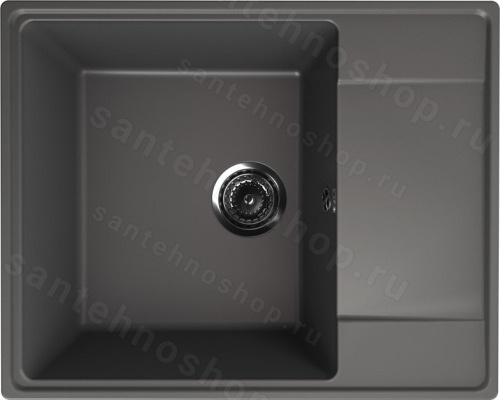 Кухонная мойка Ulgran Quartz prima Prima 605-09 61x49 из кварцевого композита, серый