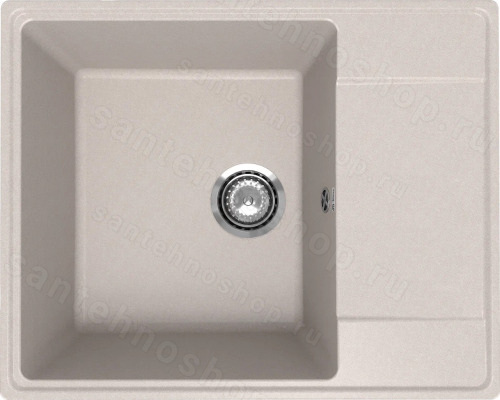 Кухонная мойка Ulgran Quartz prima Prima 605-10 61x49 из кварцевого композита, бежевый