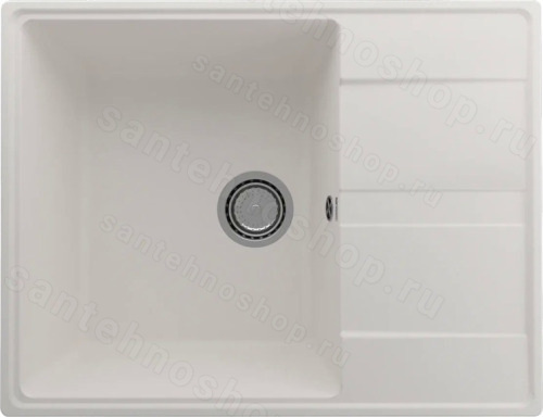 Кухонная мойка Ulgran Quartz prima Prima 650-01 65x50 из кварцевого композита, белый