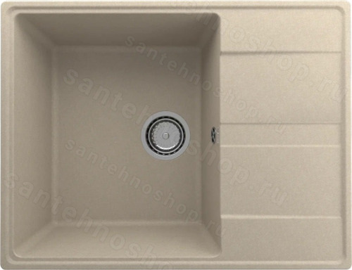 Кухонная мойка Ulgran Quartz prima Prima 650-03 65x50 из кварцевого композита, бежевый
