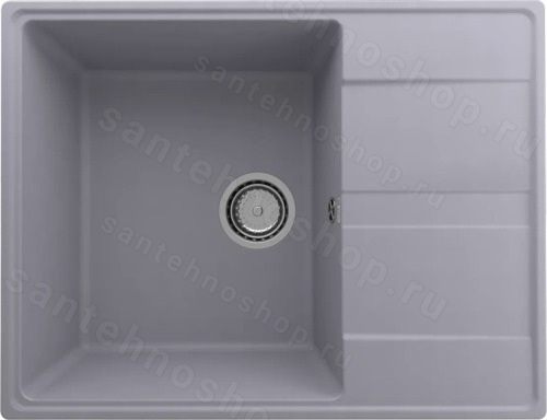 Кухонная мойка Ulgran Quartz prima Prima 650-05 65x50 из кварцевого композита, серый