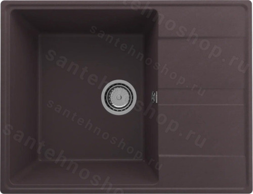 Кухонная мойка Ulgran Quartz prima Prima 650-06 65x50 из кварцевого композита, коричневый