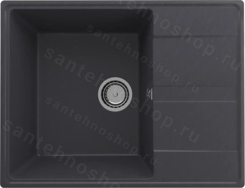 Кухонная мойка Ulgran Quartz prima Prima 650-08 65x50 из кварцевого композита, черный