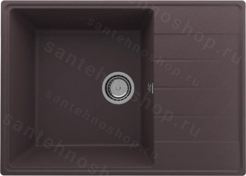 Кухонная мойка Ulgran Quartz prima Prima 700-06 70x50 из кварцевого композита, коричневый