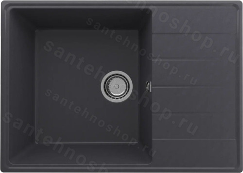 Кухонная мойка Ulgran Quartz prima Prima 700-08 70x50 из кварцевого композита, черный