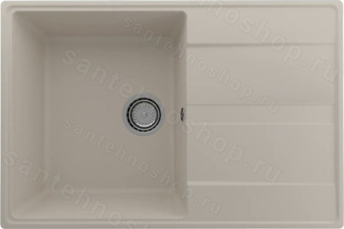 Кухонная мойка Ulgran Quartz prima Prima 750-02 75x50 из кварцевого композита, бежевый