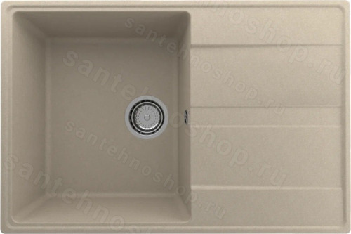 Кухонная мойка Ulgran Quartz prima Prima 750-03 75x50 из кварцевого композита, бежевый