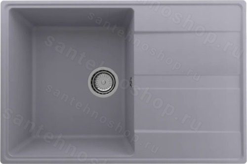 Кухонная мойка Ulgran Quartz prima Prima 750-05 75x50 из кварцевого композита, серый