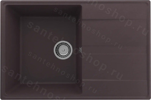 Кухонная мойка Ulgran Quartz prima Prima 750-06 75x50 из кварцевого композита, коричневый