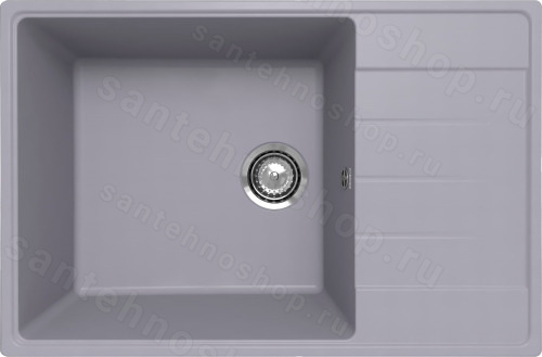 Кухонная мойка Ulgran Prima 760 Prima 760-05 76x50 из кварцевого композита, серый