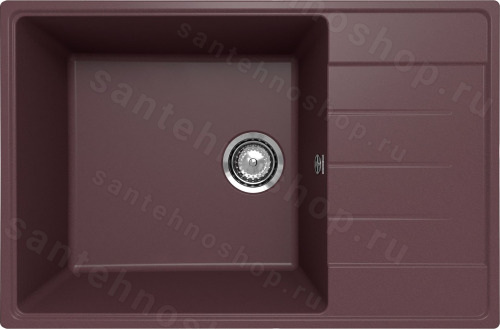 Кухонная мойка Ulgran Prima 760 Prima 760-06 76x50 из кварцевого композита, коричневый