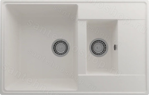 Кухонная мойка Ulgran Quartz prima Prima 780 1,5 K-01 78x50 из кварцевого композита, белый