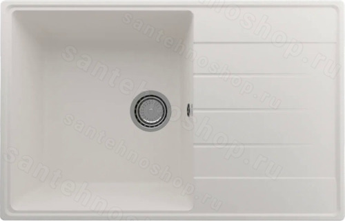 Кухонная мойка Ulgran Quartz prima Prima 780-01 78x50 из кварцевого композита, белый