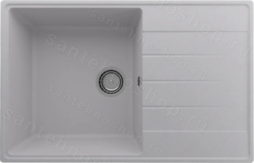 Кухонная мойка Ulgran Quartz prima Prima 780-04 78x50 из кварцевого композита, белый