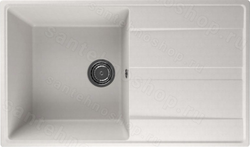 Кухонная мойка Ulgran Quartz prima Prima 850-01 85x50 из кварцевого композита, белый