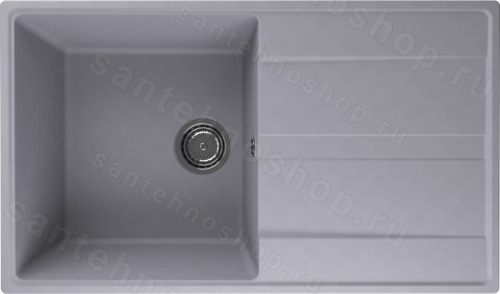 Кухонная мойка Ulgran Quartz prima Prima 850-05 85x50 из кварцевого композита, серый