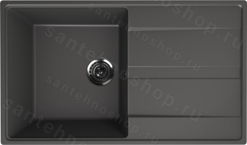 Кухонная мойка Ulgran Quartz prima Prima 850-09 85x50 из кварцевого композита, серый