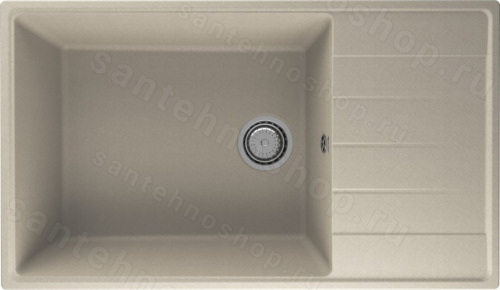 Кухонная мойка Ulgran Quartz prima Prima 860-03 86x50 из кварцевого композита, бежевый