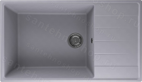 Кухонная мойка Ulgran Quartz prima Prima 860-05 86x50 из кварцевого композита, серый