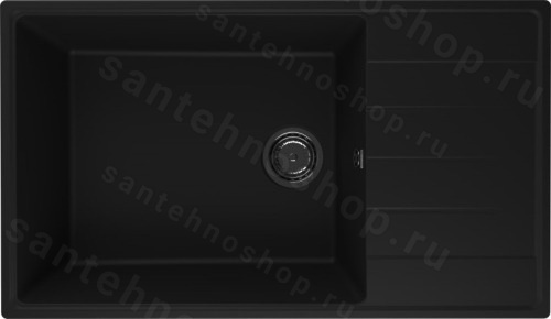 Кухонная мойка Ulgran Quartz prima Prima 860-07 86x50 из кварцевого композита, черный